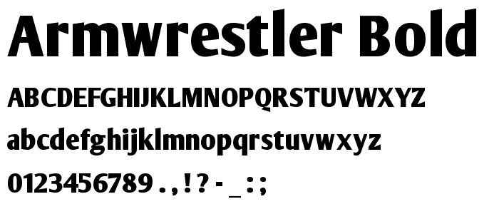 ArmWrestler Bold font